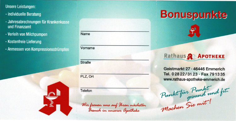 Über uns > Bonusheft | Rathaus Apotheke Emmerich